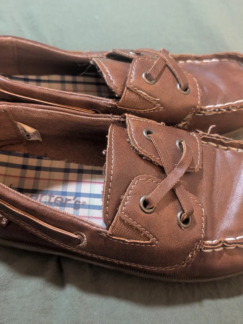 Carter’s Brown Caramel Loafers Boys Dress Boat Shoes size 1M Wedding Church
